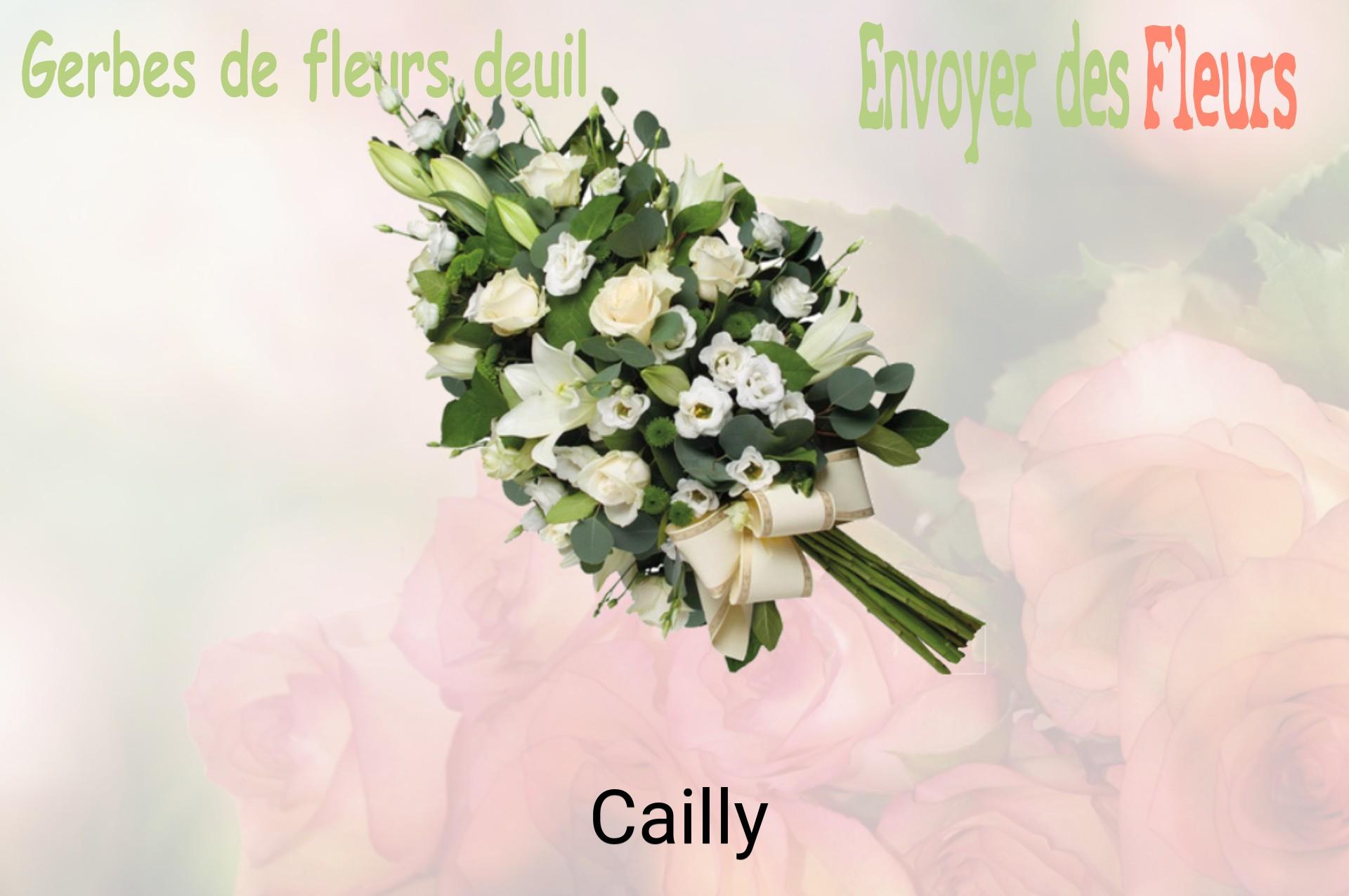 Gerbe de fleurs de deuil livrée à Cailly